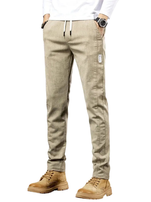 Men's Drawstring Pants with Belt Loops