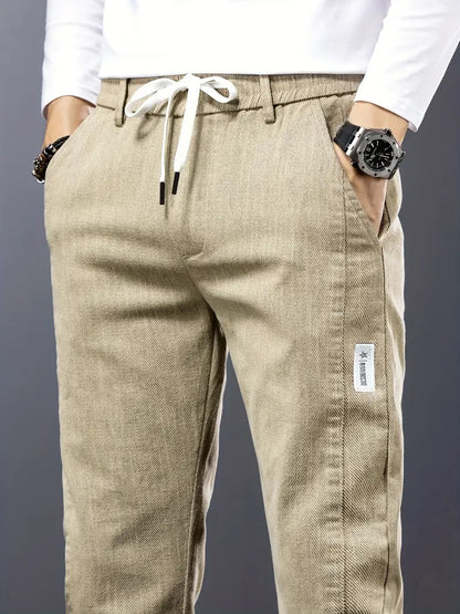 Men's Drawstring Pants with Belt Loops
