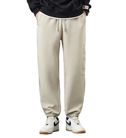 Men's Tapered Sweatpants with Side Lettering Panels