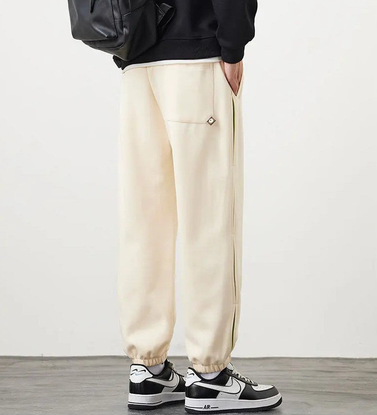 Men's Tapered Sweatpants with Side Lettering Panels