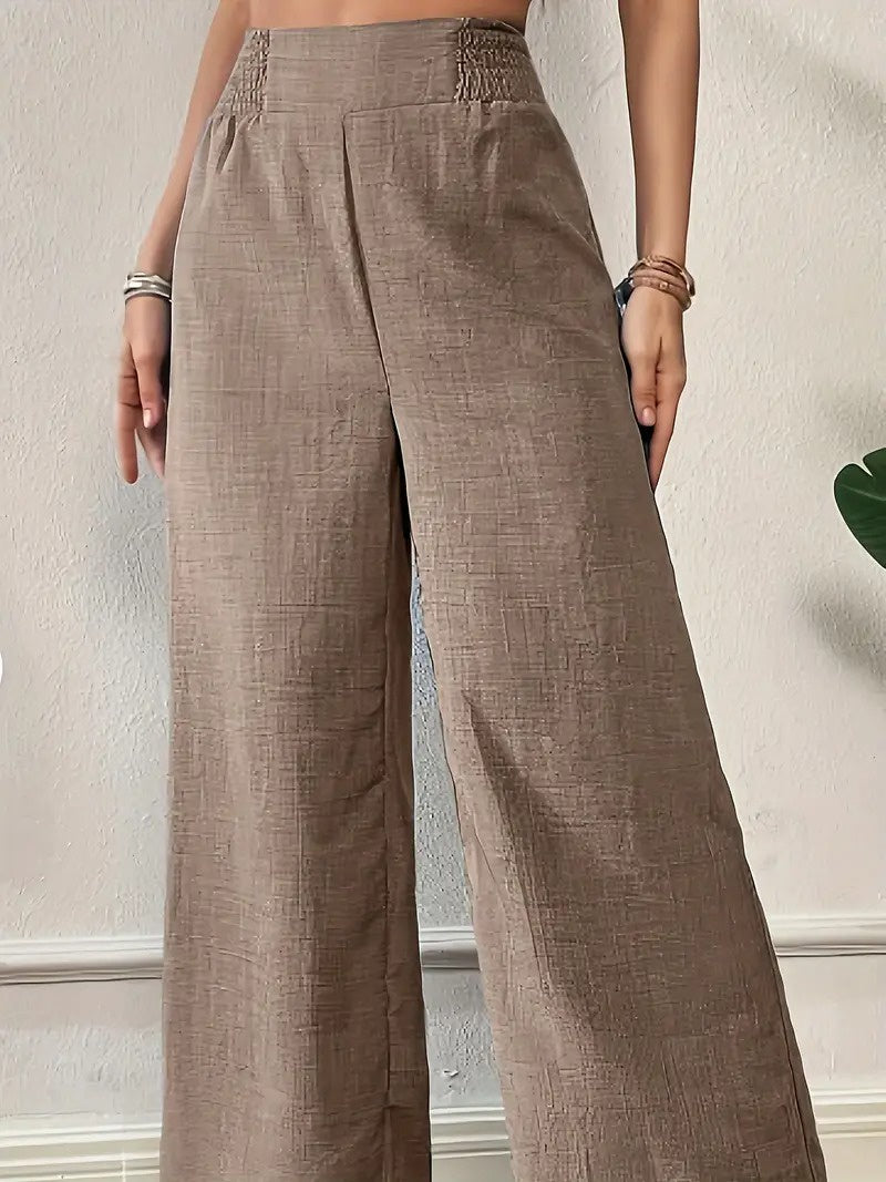 Women's High-Waisted Wide-Leg Pants