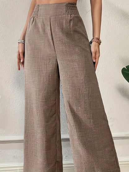 Women's High-Waisted Wide-Leg Pants