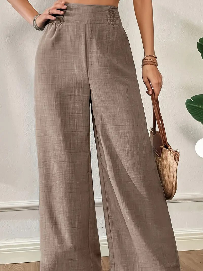 Women's High-Waisted Wide-Leg Pants