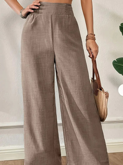 Women's High-Waisted Wide-Leg Pants